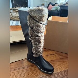 Lands end fur tall insulated boots. New in box. Size 9